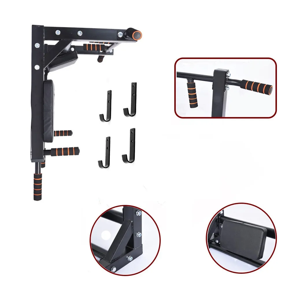 Pull Up Bar Wall Mounted Multifunctional Chin Up Bar