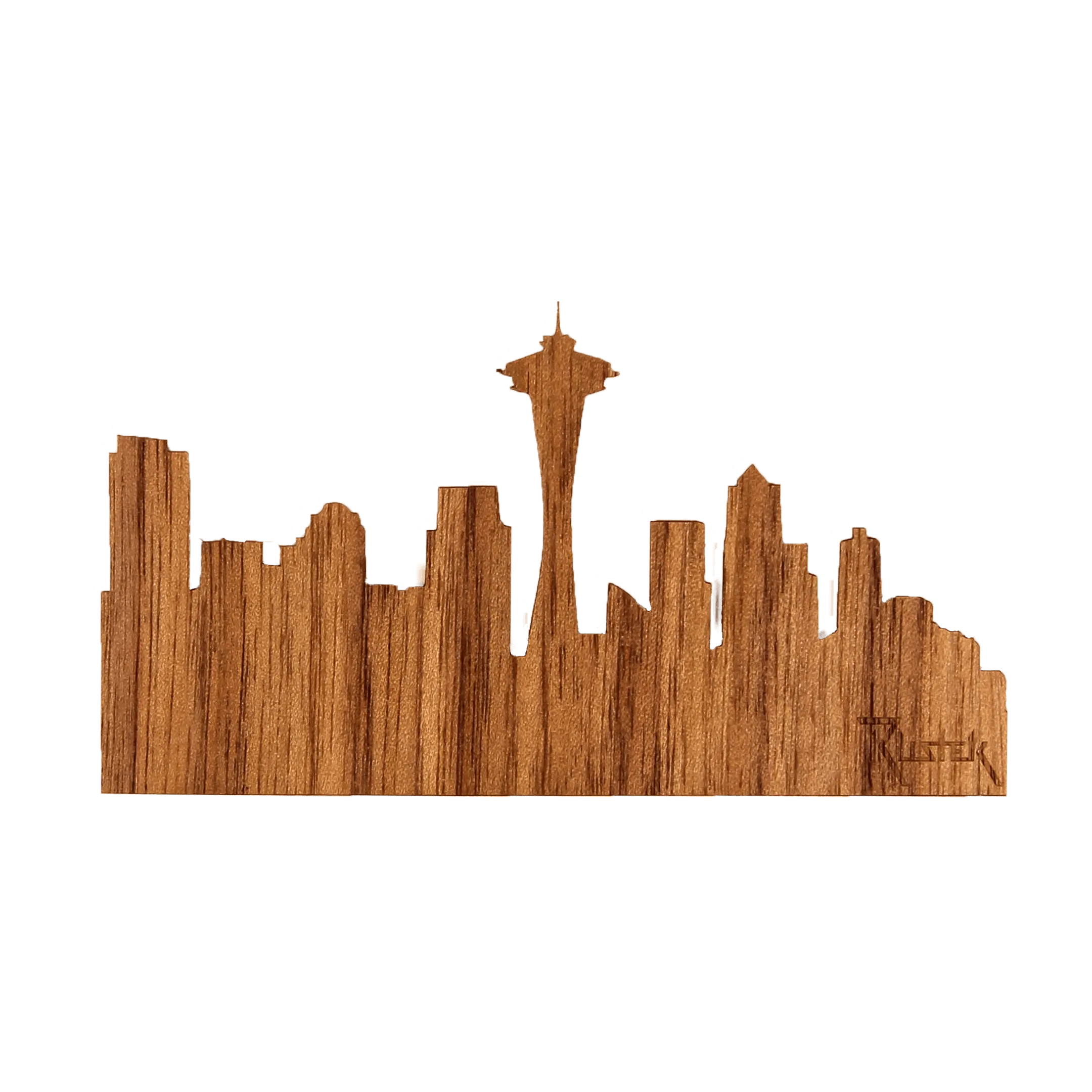 Seattle Skyline Wood Sticker